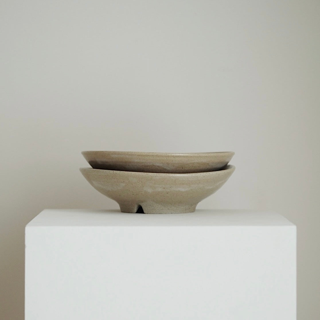 Shallow Bowl with Abstract Painting