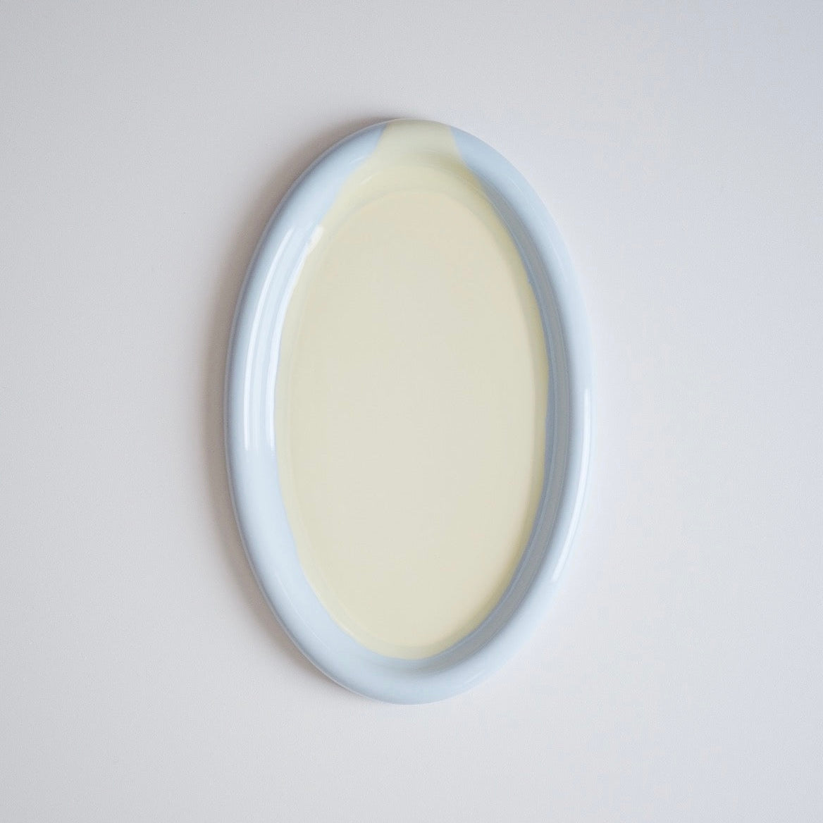 Oval Ring Plate - Sky/Yellow