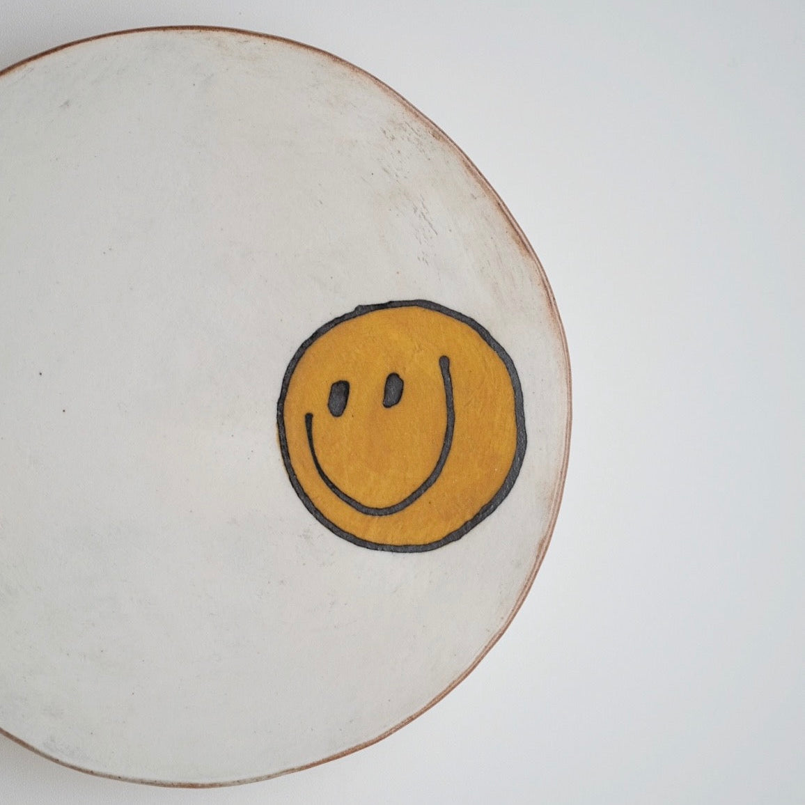 Buncheong Large Plate - Smile
