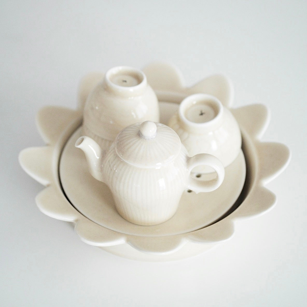 Baekja Tea Set (Cream)