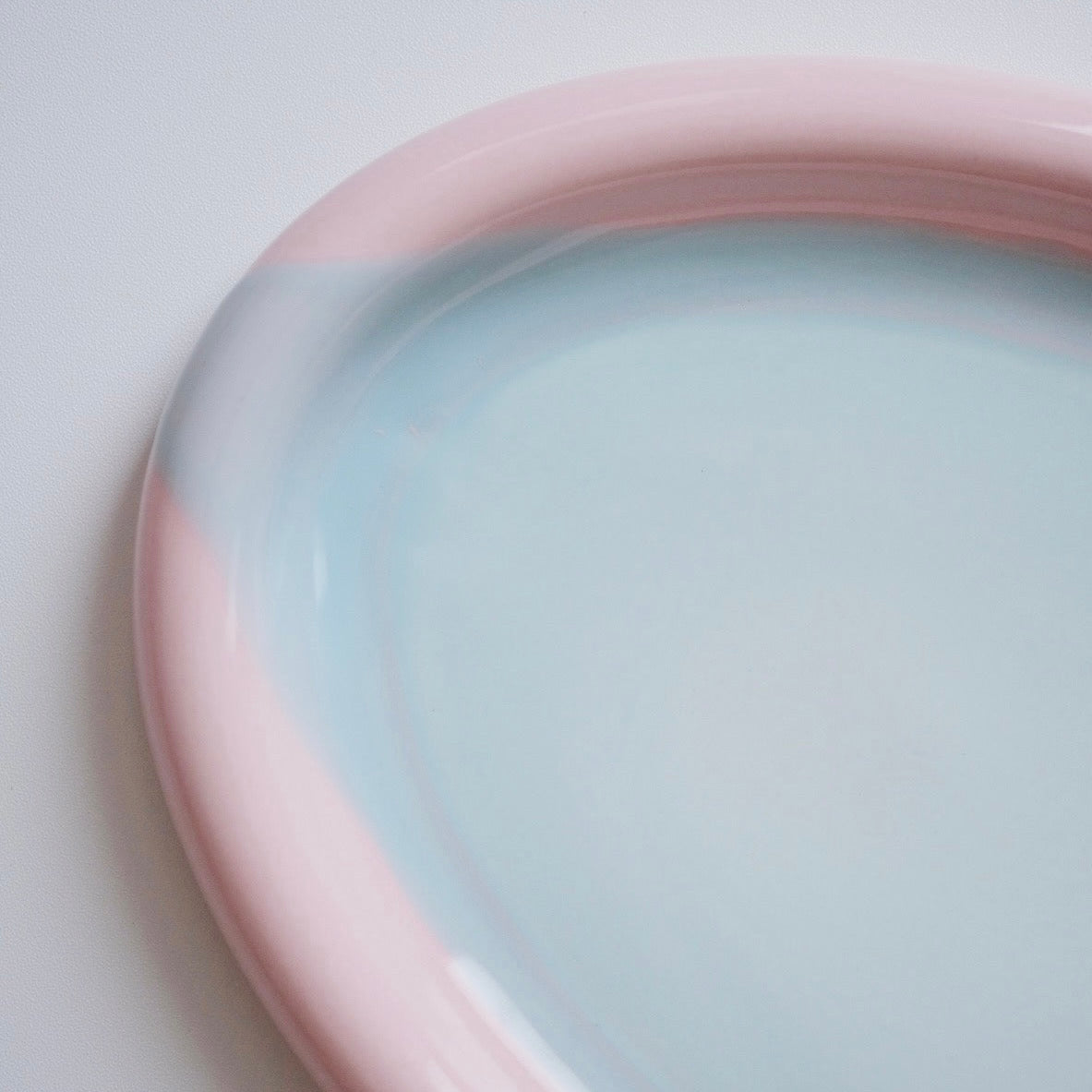 Oval Ring Plate - Pink/Sky