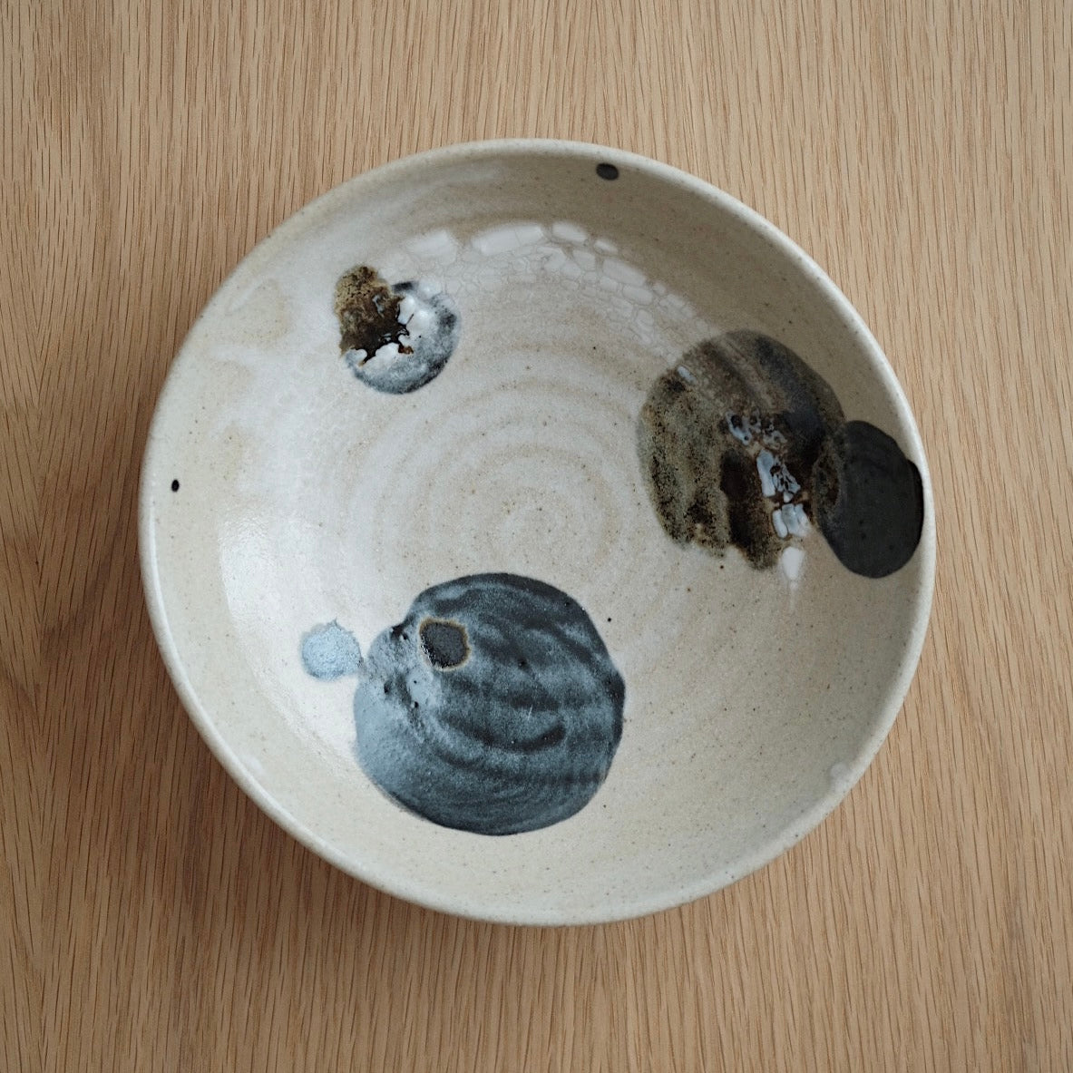 Shallow Bowl with Abstract Painting