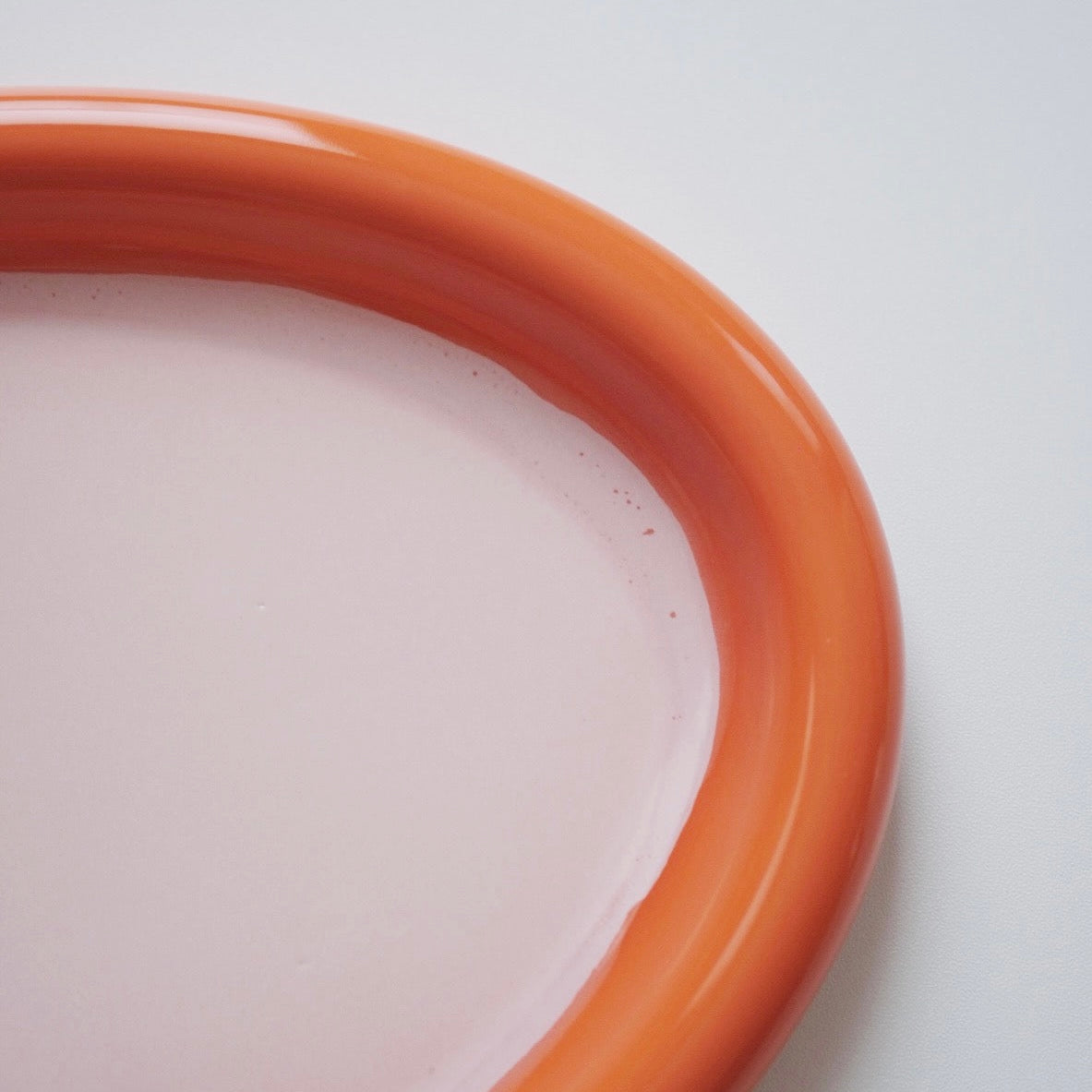 Oval Ring Plate - Orange/Pink
