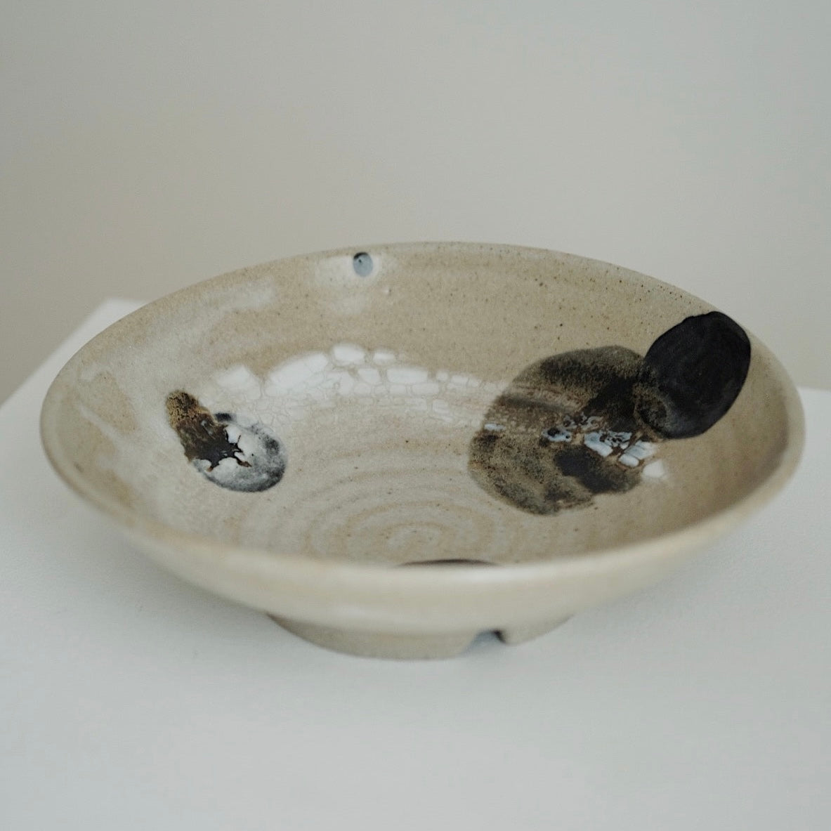 Shallow Bowl with Abstract Painting