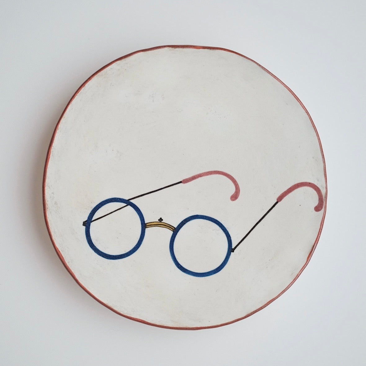 Buncheong Large Plate - Glasses