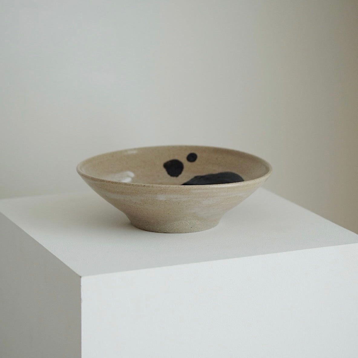 Shallow Bowl with Abstract Painting