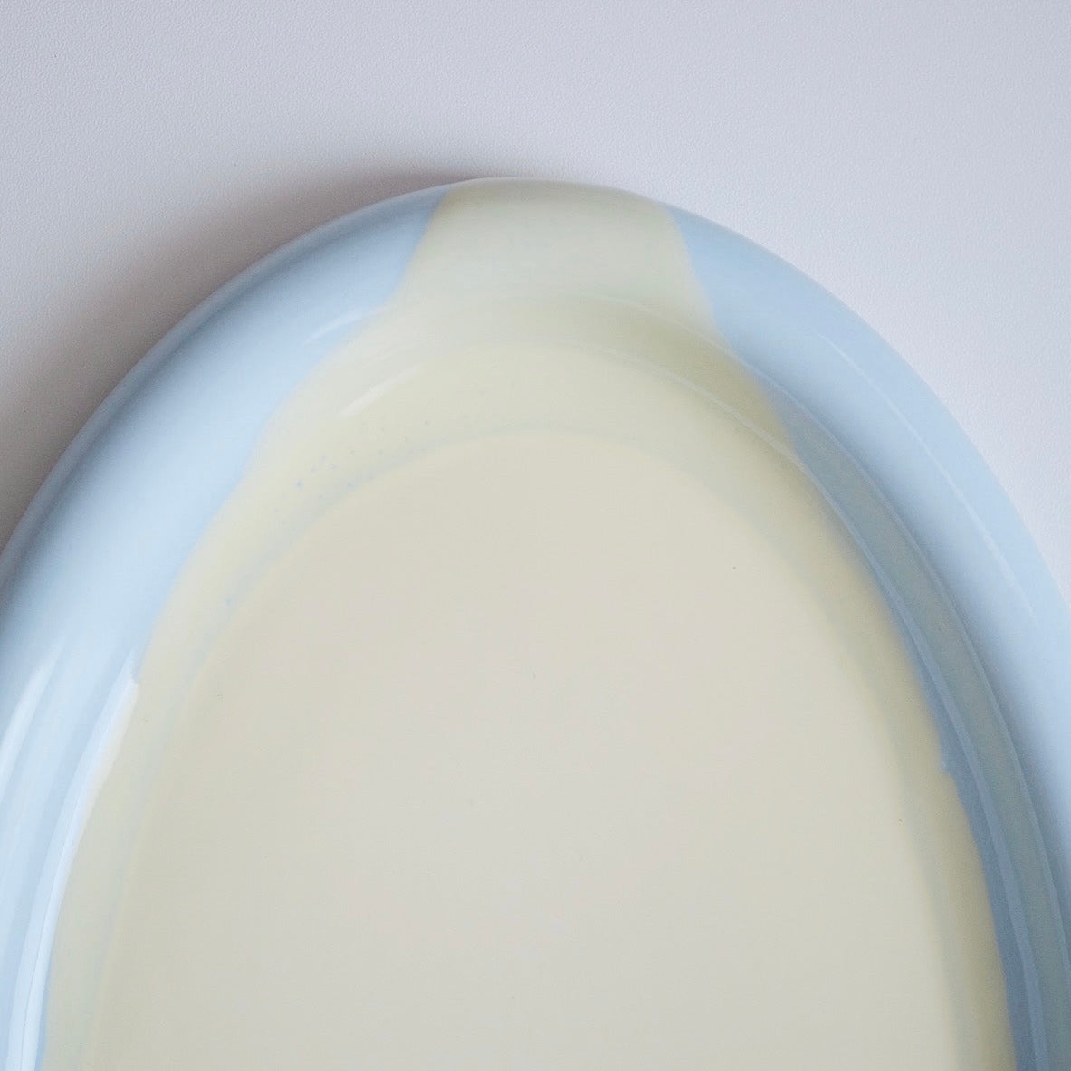 Oval Ring Plate - Sky/Yellow