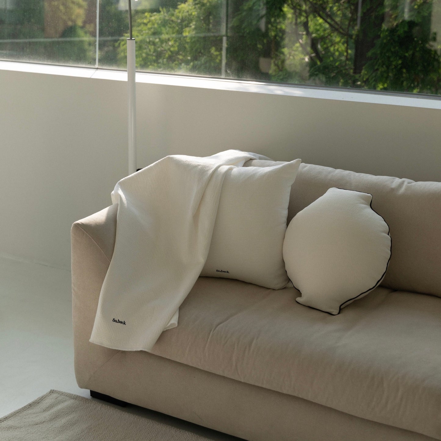 Moon Jar Throw Pillow - Off White