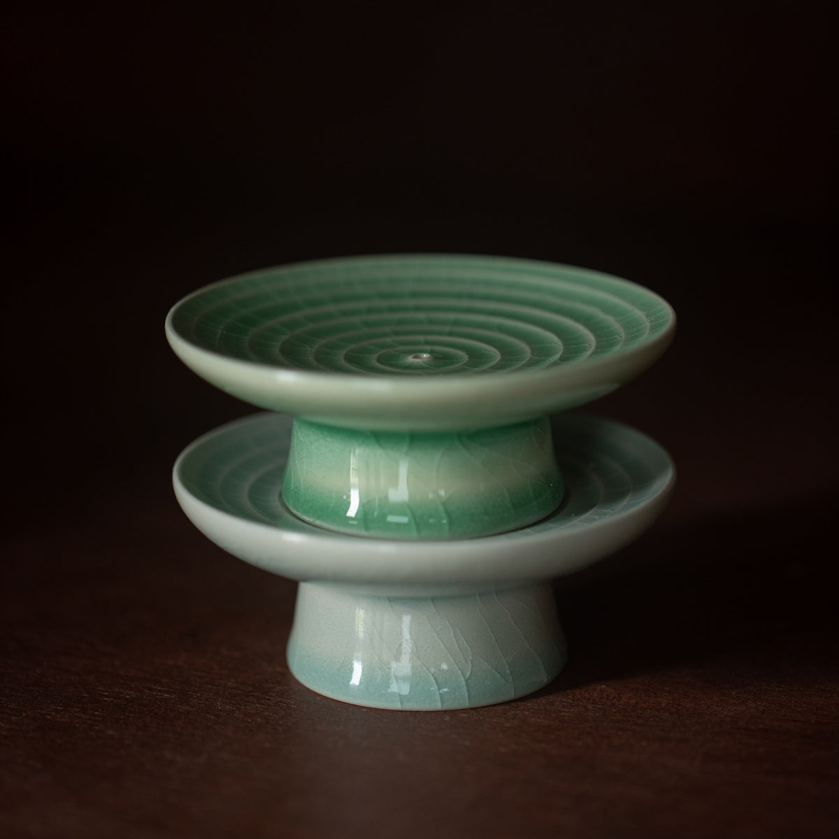 Light-Chungja  Footed Incense Holder