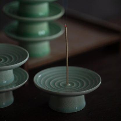 Light-Chungja  Footed Incense Holder