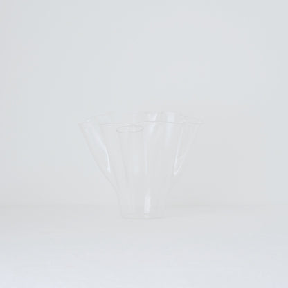 Pleated Glass Flower Vase