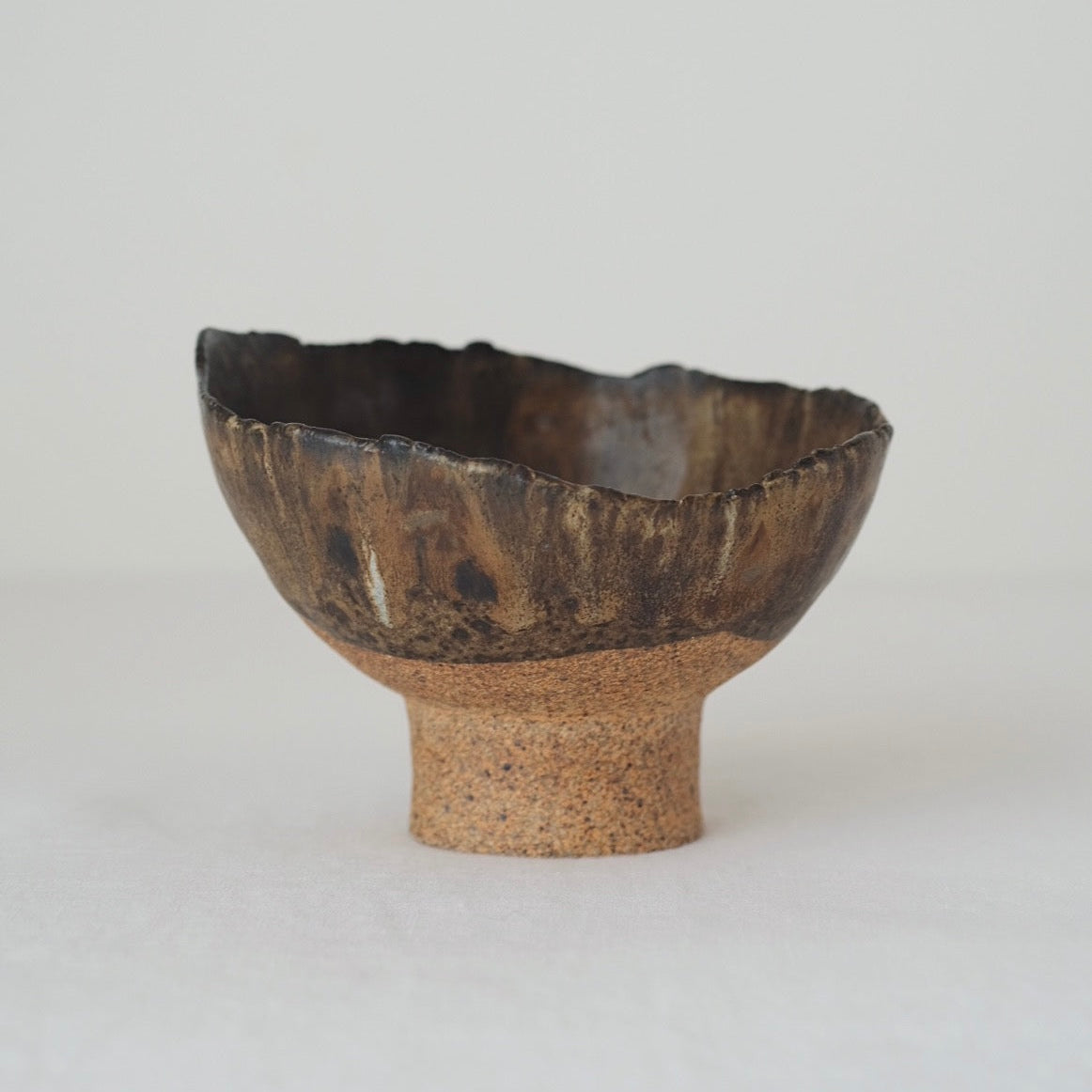 Hand Pinched Footed Bowl I