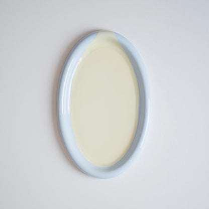 Oval Ring Plate - Sky/Yellow