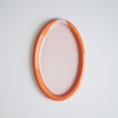 Oval Ring Plate - Orange/Pink