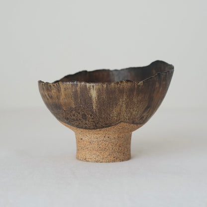 Hand Pinched Footed Bowl I