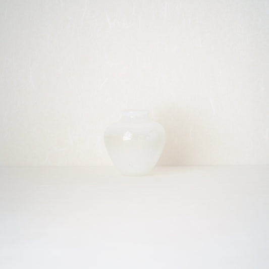 Small Hanji Glass Vase - White