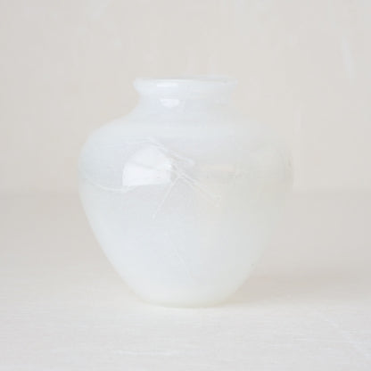Small Hanji Glass Vase - White