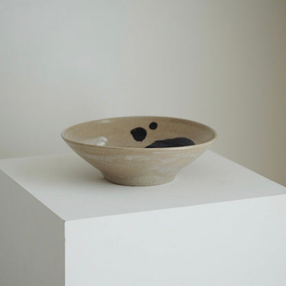 Shallow Bowl with Abstract Painting