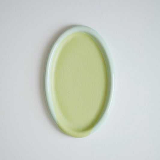Oval Ring Plate - Mint/Lime