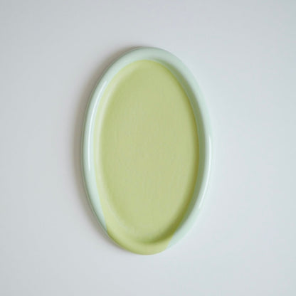 Oval Ring Plate - Mint/Lime