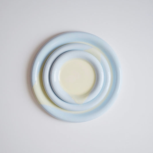 Ring Plate - Sky/Yellow