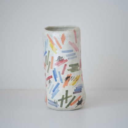 Buncheong Cast Doodle Vase