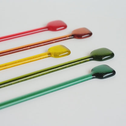 Glass Swizzle Stick - Rainbow