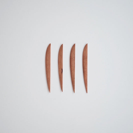 Cherry Wood Dessert Knife/Fork Set of 4