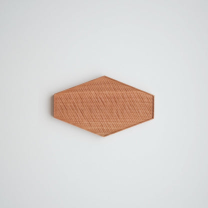 Cherry Wood Dessert Plate - Hexagon