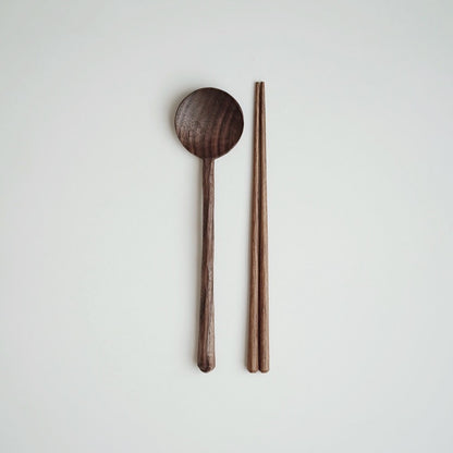 Hand Carved Wooden Spoon and Chopstick Set