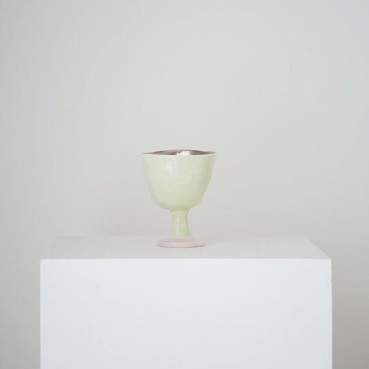 Flower Ceramic Footed Bowl / Goblet