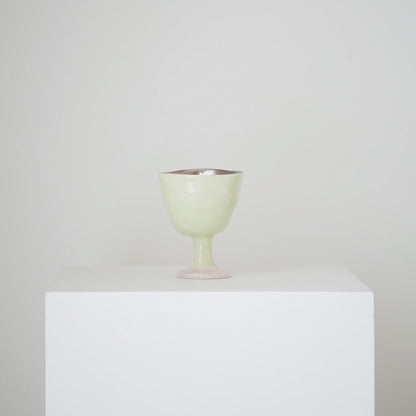 Flower Ceramic Footed Bowl / Goblet