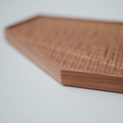 Cherry Wood Dessert Plate - Hexagon