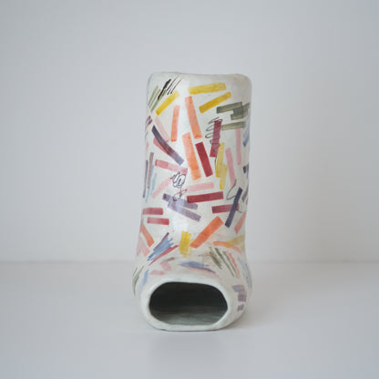 Buncheong Cast Doodle Vase