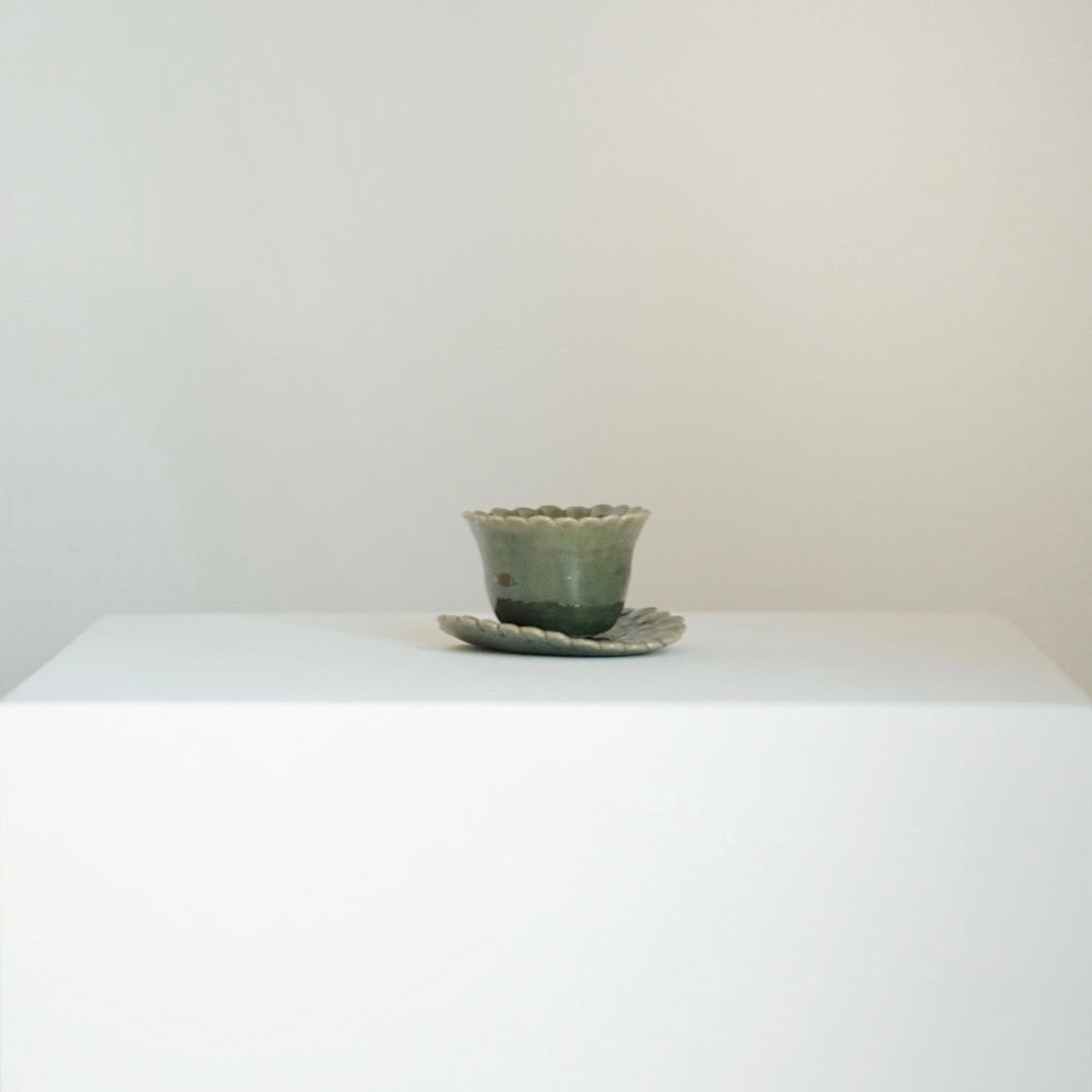 Mosaic Tea Cup & Saucer Set - Green
