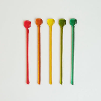 Glass Swizzle Stick - Rainbow