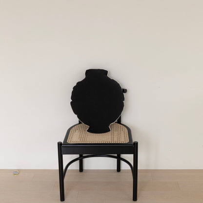 Moon Jar Throw Pillow - Black