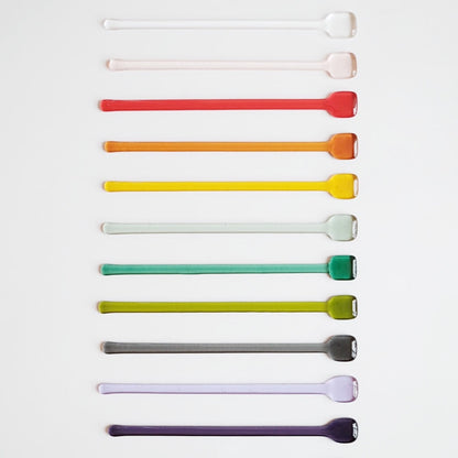 Glass Swizzle Stick - Rainbow