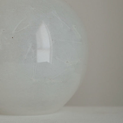Large Hanji Glass Vase - White