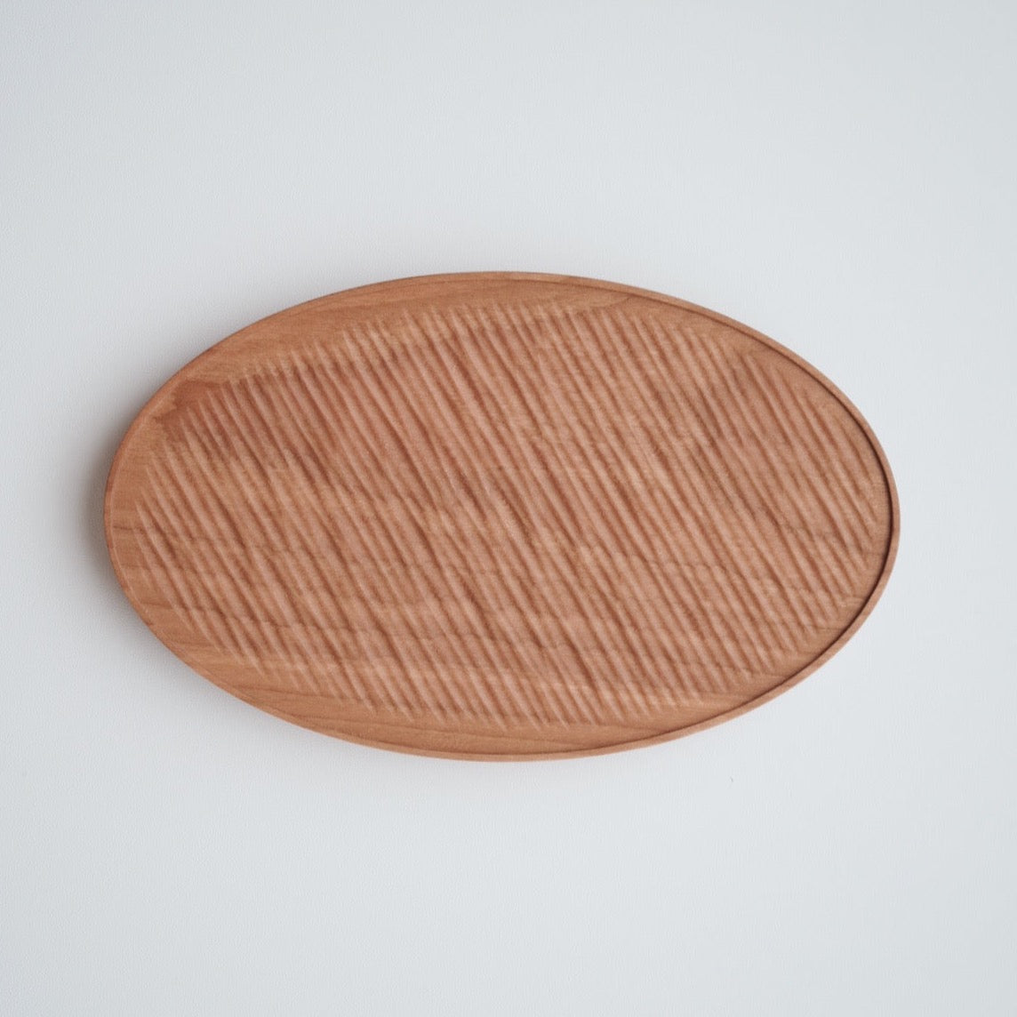 Cherry Wood Dessert Plate - Oval