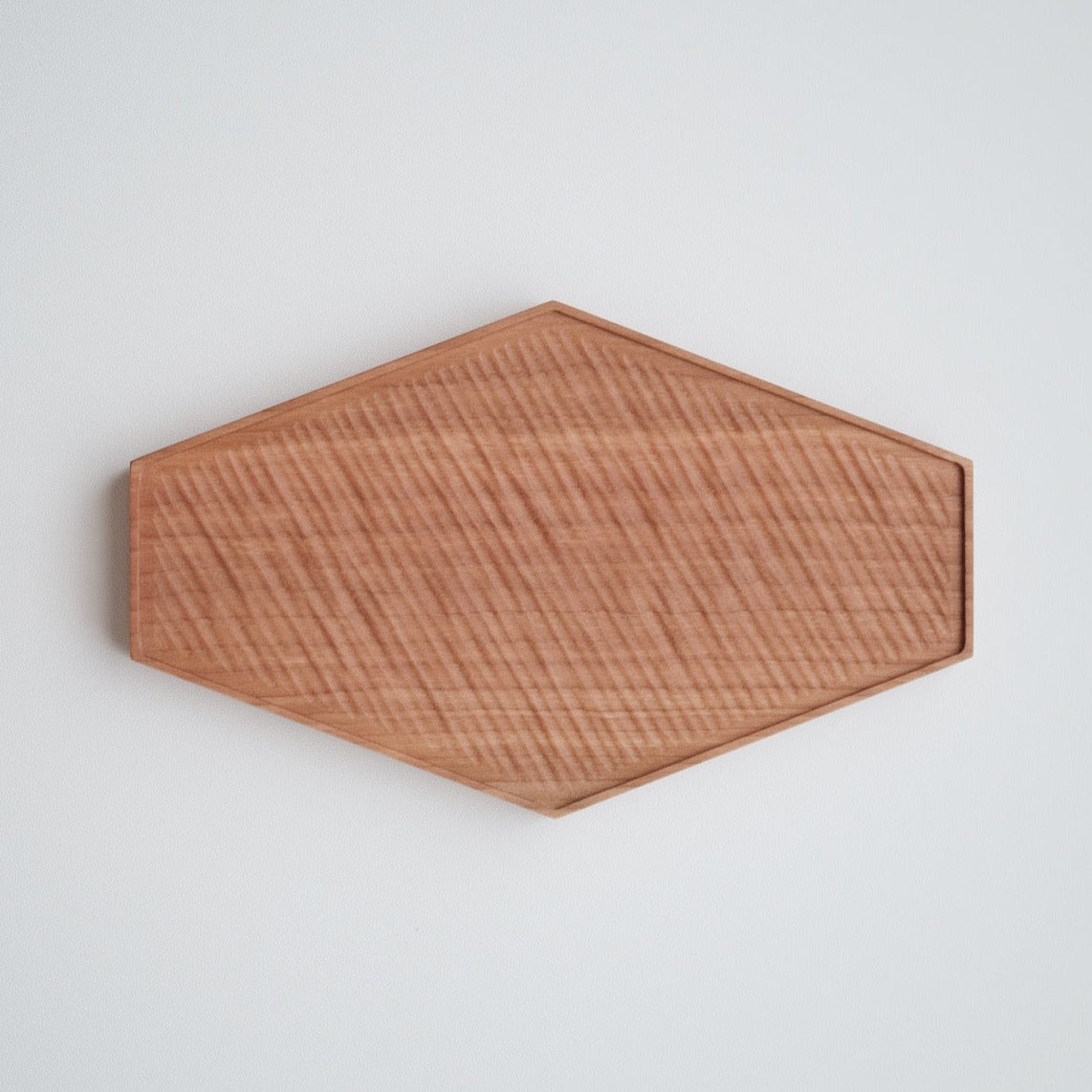 Cherry Wood Dessert Plate - Hexagon
