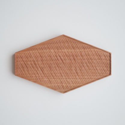 Cherry Wood Dessert Plate - Hexagon