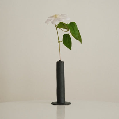 Black Ceramic Candle Shaped Vase
