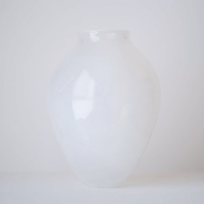 Large Hanji Glass Vase - White