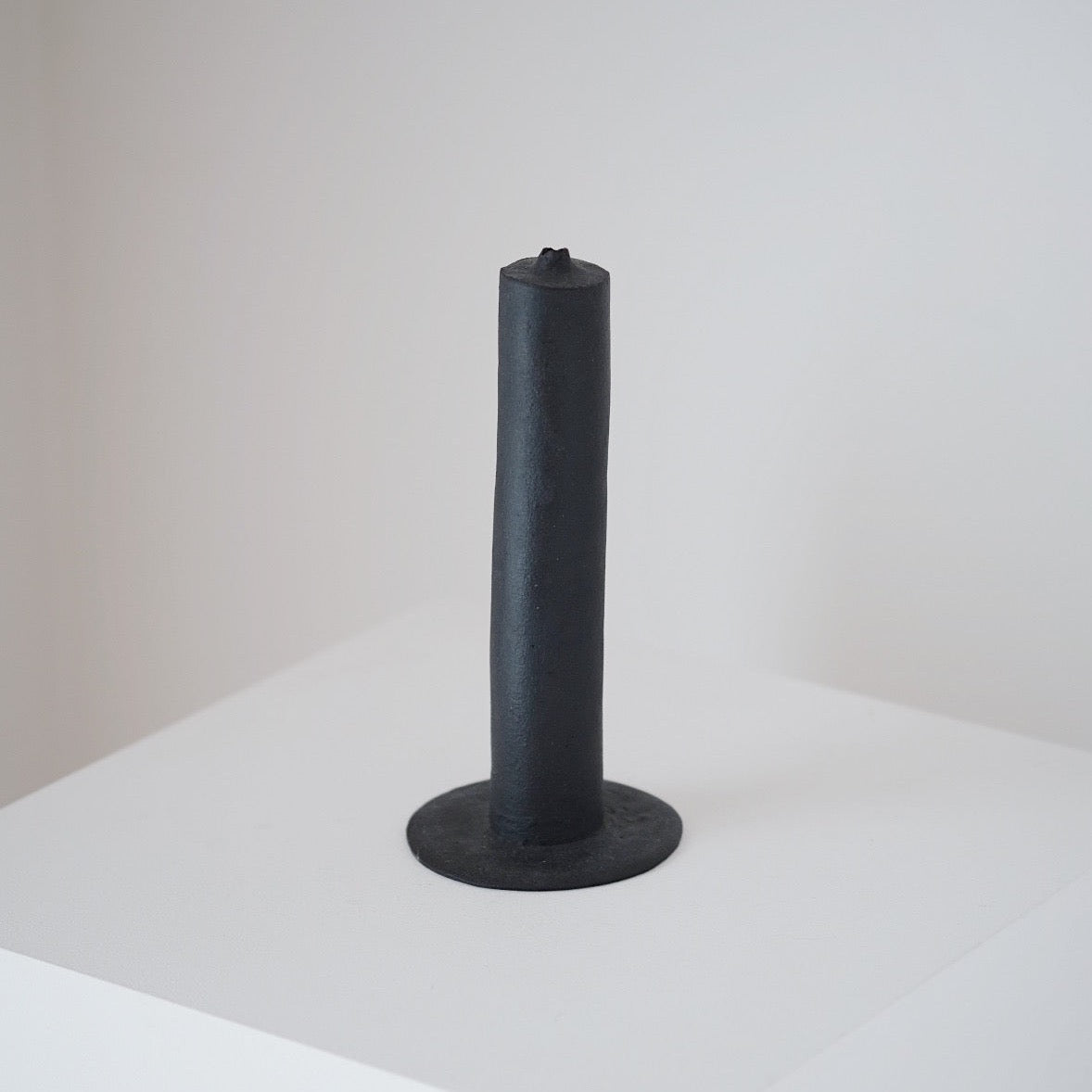 Black Ceramic Candle Shaped Vase