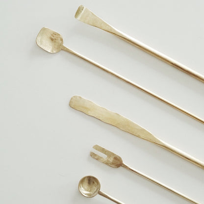 Hand Forged Brass Dessert Fork