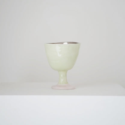 Flower Ceramic Footed Bowl / Goblet