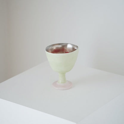 Flower Ceramic Footed Bowl / Goblet