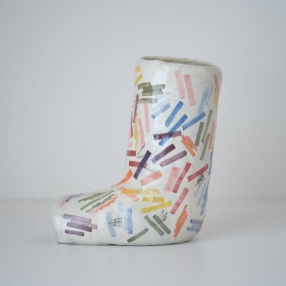 Buncheong Cast Doodle Vase
