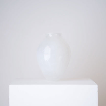 Large Hanji Glass Vase - White